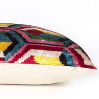 Bay Of Many - Ikat Silk Velvet Pillow