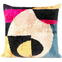 Anzac Hexagon - Ikat Silk Velvet Pillow