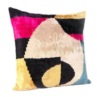 Anzac Hexagon - Ikat Silk Velvet Pillow